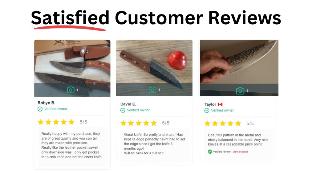 Damas Knives Customer Reviews